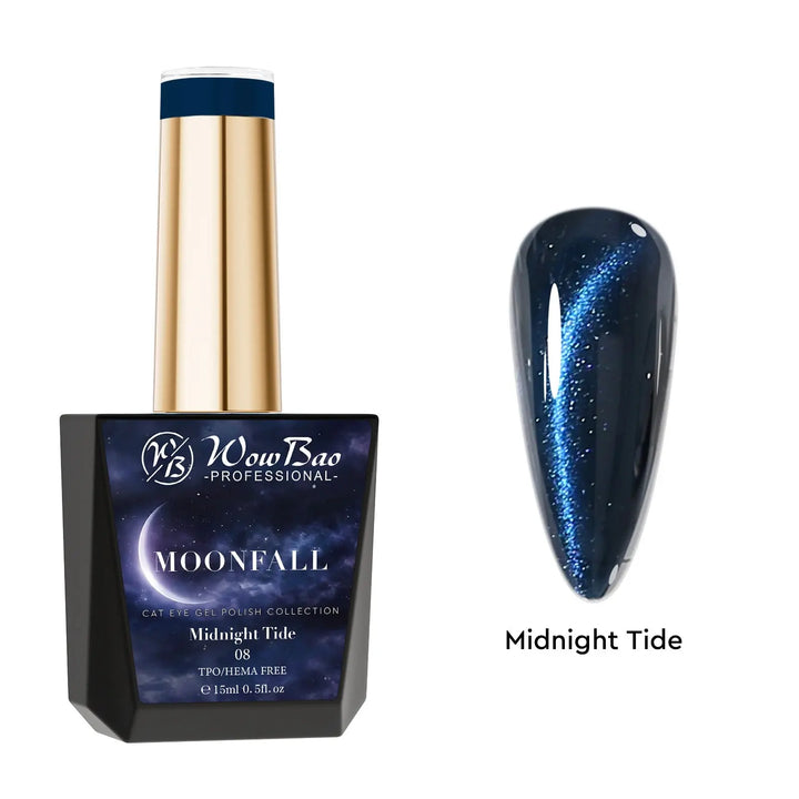Moonfall Cat Eye collection set of 12 includes colour chart- TPO / Hema-Free Gel Polish 15ml WowBao Nails