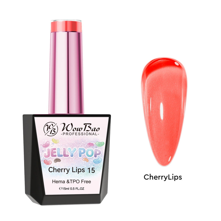 Jelly Gel 15 Cherry Lips  - TPO / Hema-Free Gel Polish 15ml WowBao Nails
