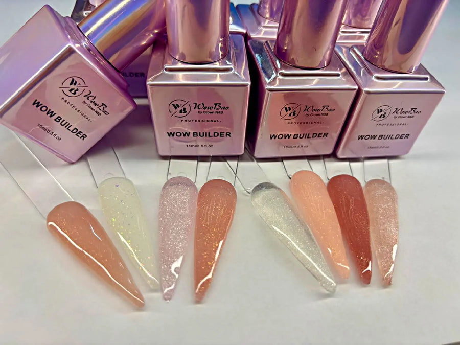 Wow Bao Shimmer Builder Gel Set of 8 Wow Bao Nails