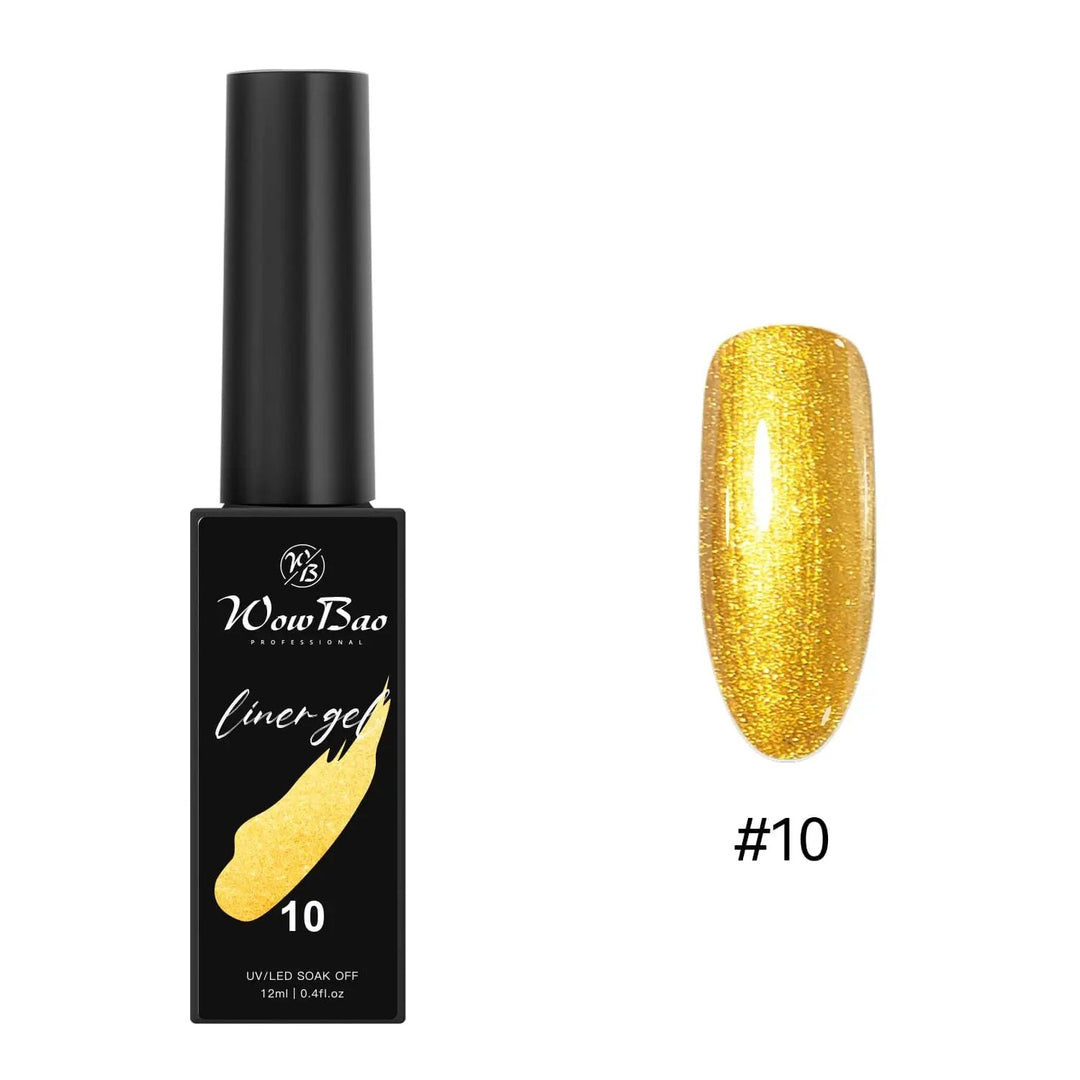 New Tpo/ Hema  free Liner Gel Paint (ORIGINAL) set of 12 colours (12ml) WowBao Nails