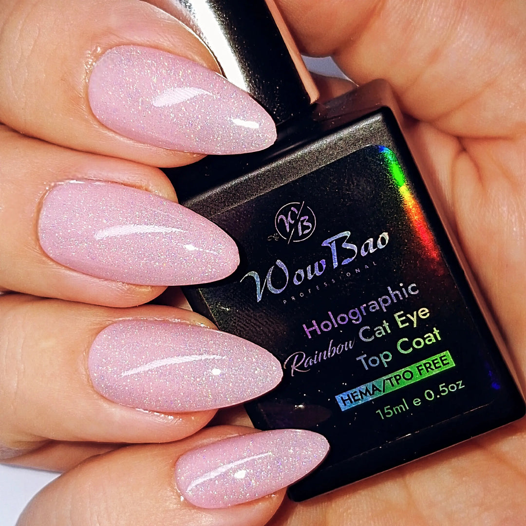 Holographic Cat Eye Top Coat Hema/TPO-Free Wow Bao Nails