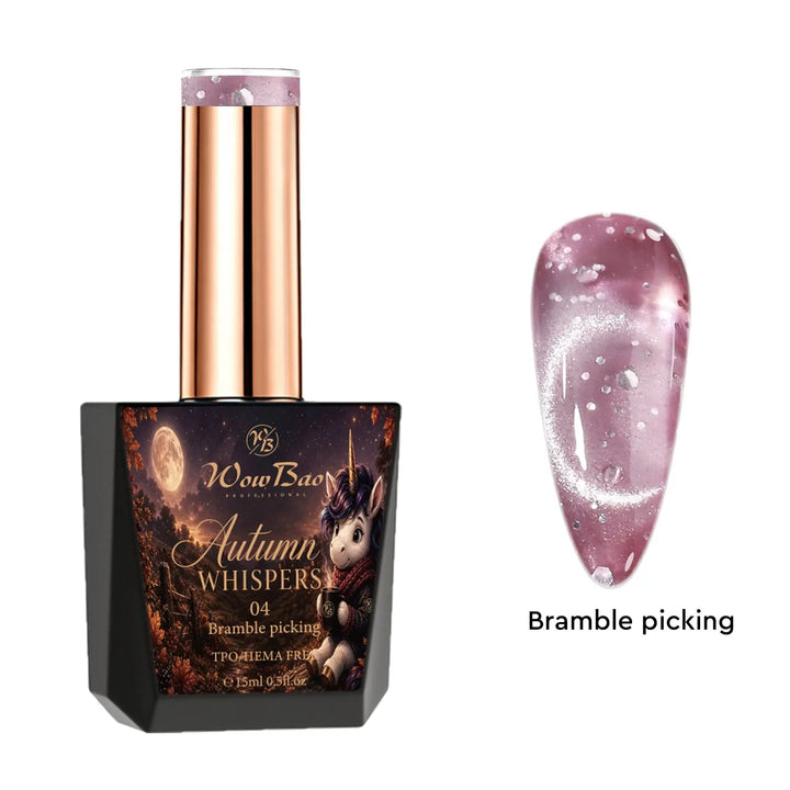 Autumn Whispers Cat Eye collection set of 9 includes colour chart- TPO / Hema-Free Gel Polish 15ml WowBao Nails