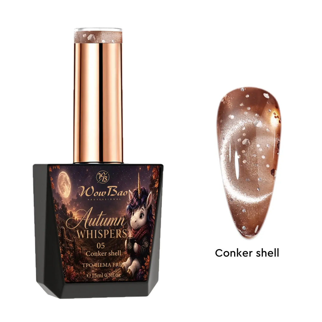 Autumn Whispers Cat Eye collection set of 9 includes colour chart- TPO / Hema-Free Gel Polish 15ml WowBao Nails
