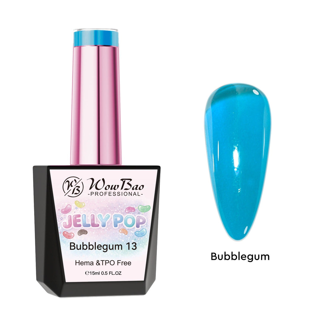 Jelly Gel 13 Bubblegum  - TPO / Hema-Free Gel Polish 15ml WowBao Nails