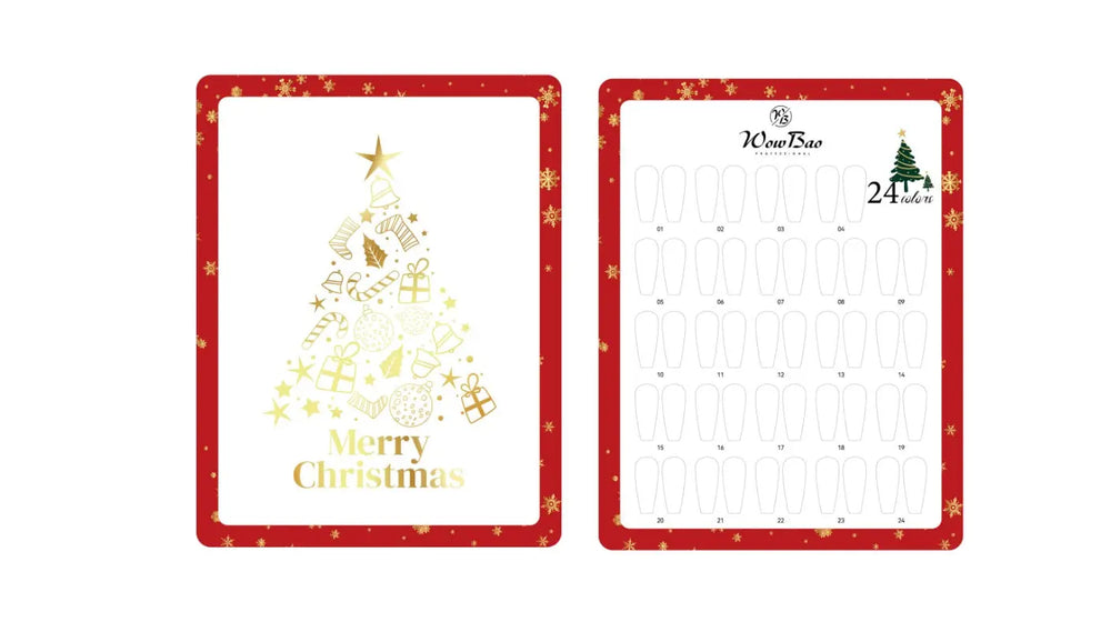 ***PRE ORDER*** Limited Edition! Drunken Xmas Party Gel Polish Set of 24 collection with colour book - TPO / Hema-Free Gel Polish 15ml WowBao Nails