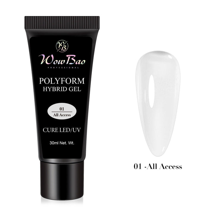 X-TENDZ Polyform Hybrid Gel- 01 All Acsess (clear) WowBao Nails