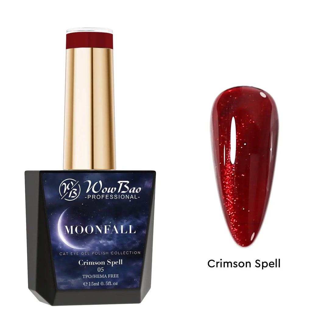 Moonfall Cat Eye collection set of 12 includes colour chart- TPO / Hema-Free Gel Polish 15ml WowBao Nails