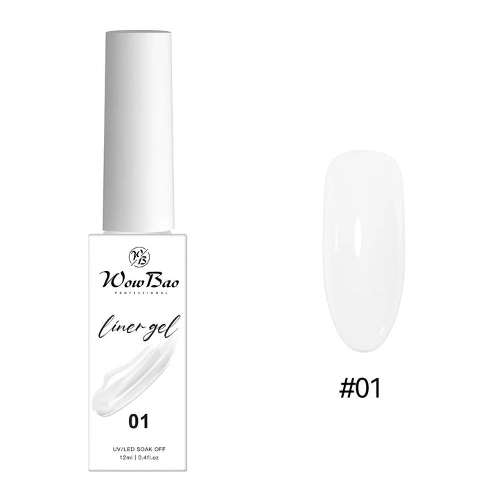 New Tpo/ Hema  free Liner Gel Paint (ORIGINAL) set of 12 colours (12ml) WowBao Nails