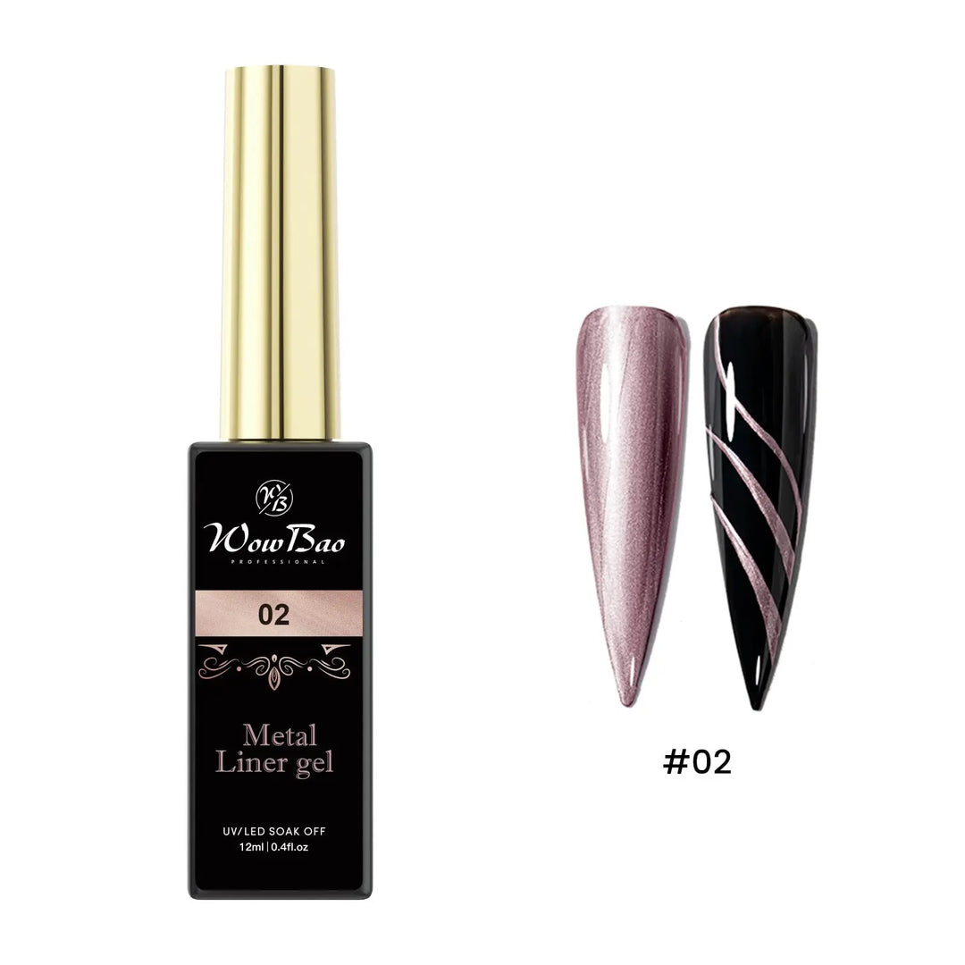 02 Metalic gel liners TPO/Hema free 15ml WowBao Nails