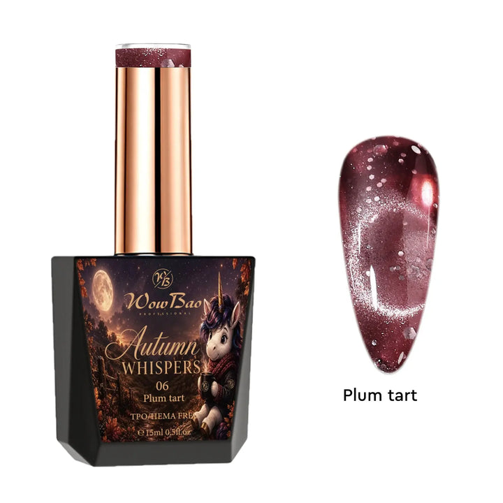 Autumn Whispers Cat Eye collection set of 9 includes colour chart- TPO / Hema-Free Gel Polish 15ml WowBao Nails
