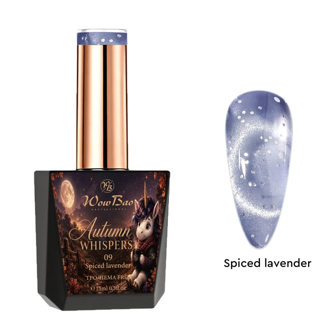 Autumn Whispers Cat Eye collection set of 9 includes colour chart- TPO / Hema-Free Gel Polish 15ml WowBao Nails