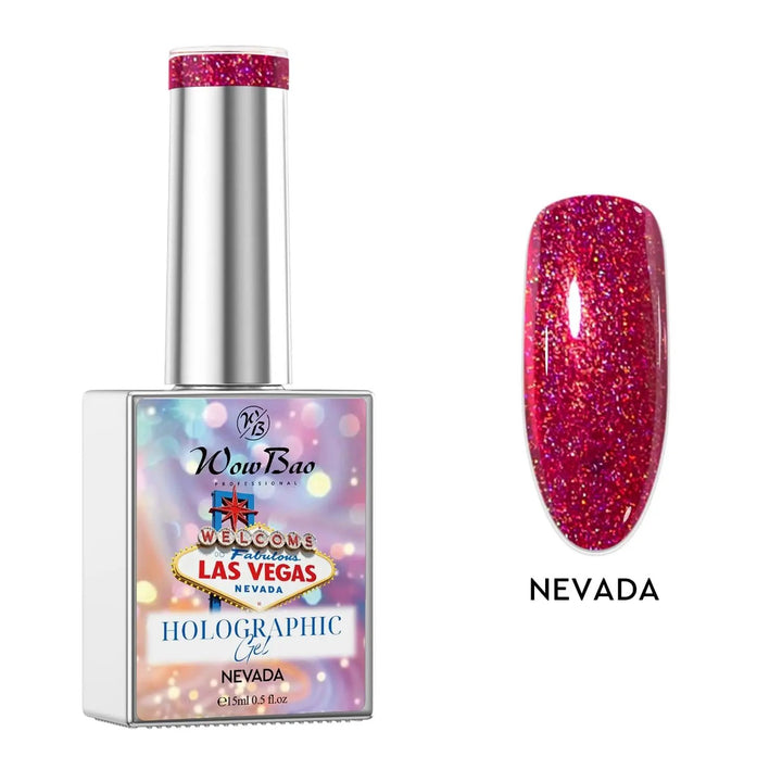 Las Vegas Gel Polish Set of 12 collection with colour chart - TPO / Hema-Free Gel Polish 15ml WowBao Nails