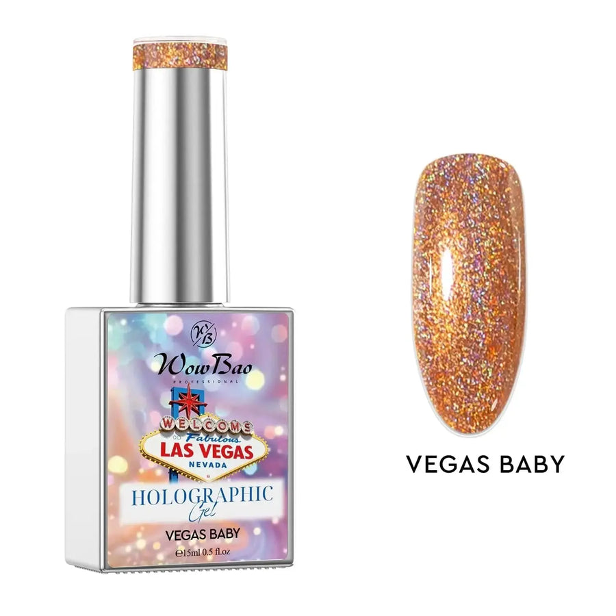 Las Vegas Gel Polish Set of 12 collection with colour chart - TPO / Hema-Free Gel Polish 15ml WowBao Nails