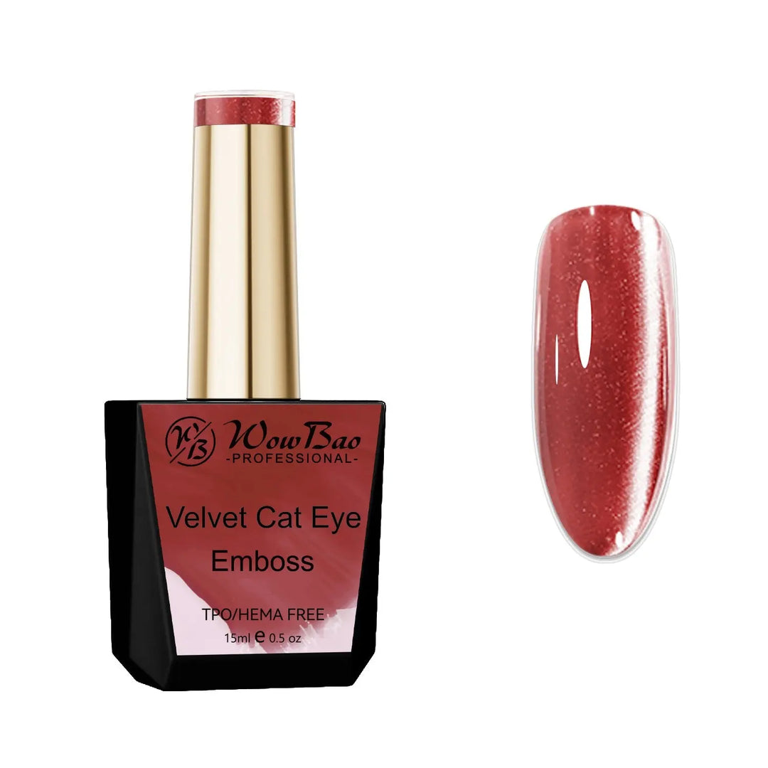 Velvet Cat Eye Emboss - TPO / Hema-Free Gel Polish 15ml WowBao Nails