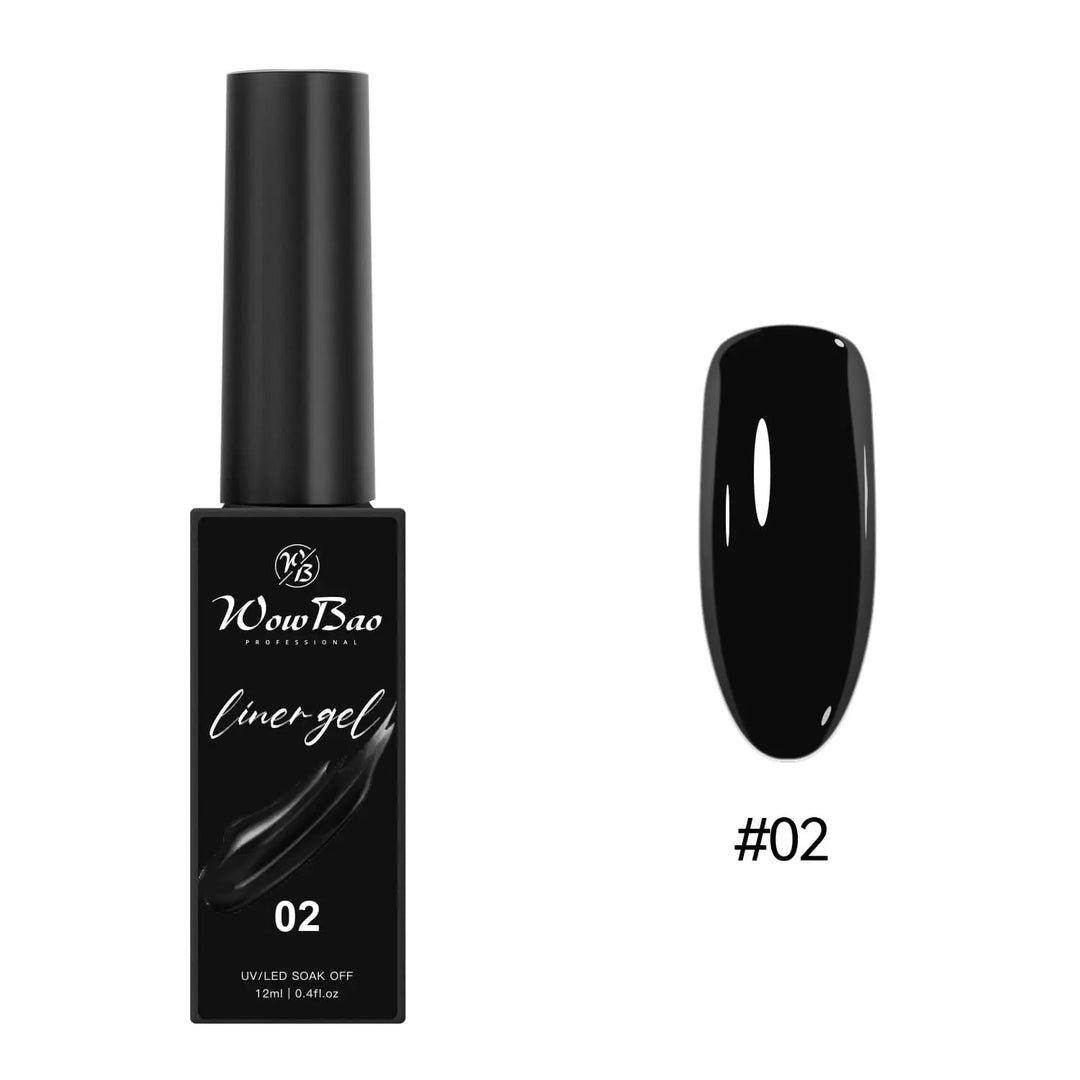 New Tpo/ Hema  free Liner Gel Paint (ORIGINAL) set of 12 colours (12ml) WowBao Nails