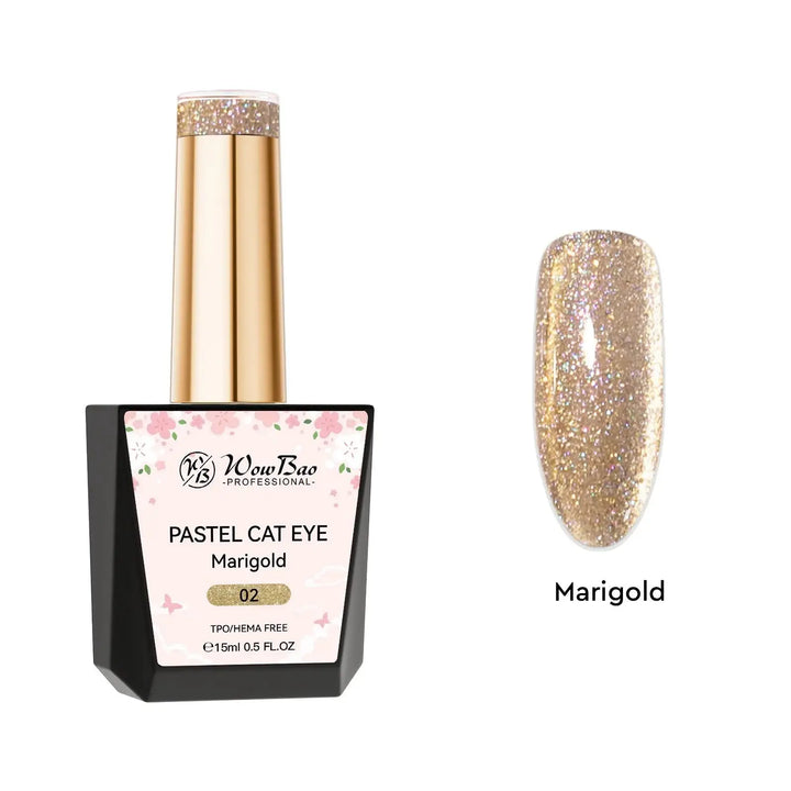 WowBao Pastel Cat Eye Set of 8 collection - TPO / Hema-Free Gel Polish 15ml WowBao Nails