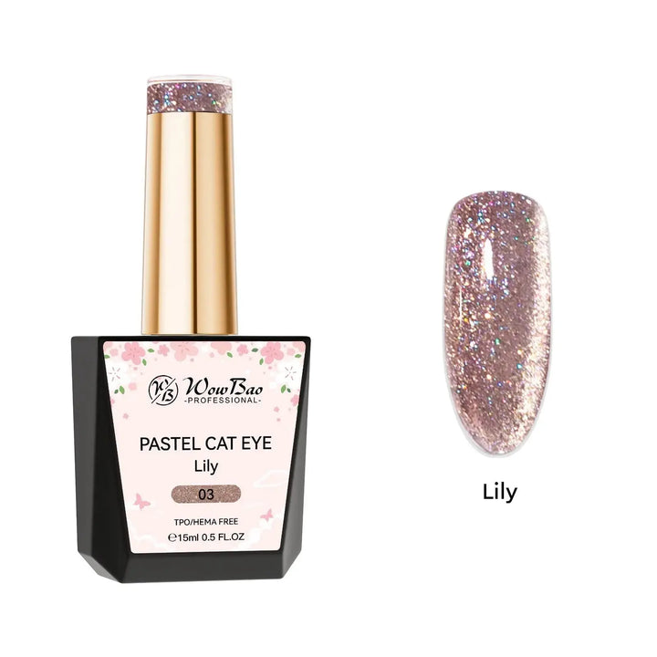 WowBao Pastel Cat Eye Set of 8 collection - TPO / Hema-Free Gel Polish 15ml WowBao Nails