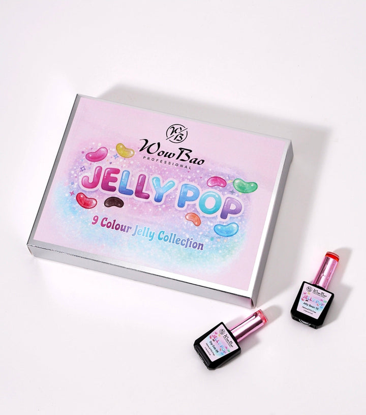 Jelly Gel Set of 9 with colour chart - TPO / Hema-Free Gel Polish 15ml WowBao Nails