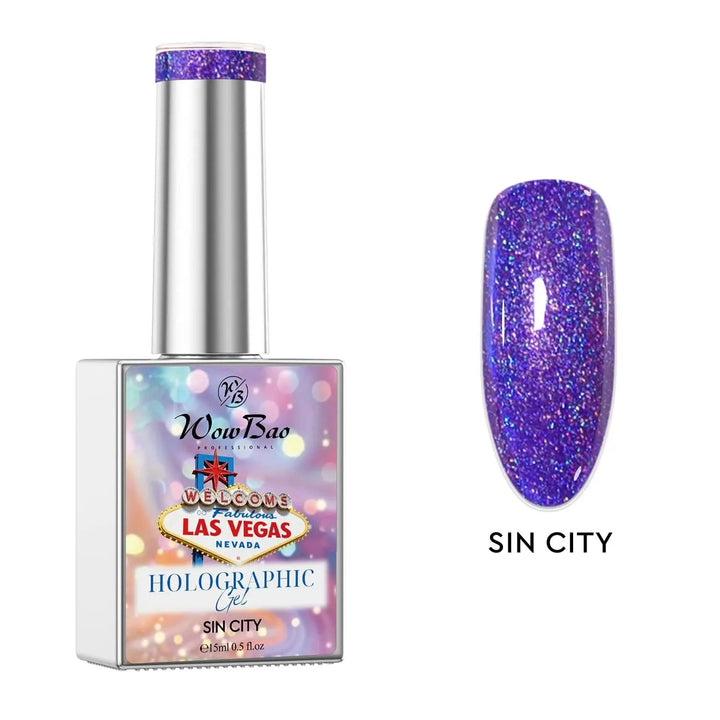 Las Vegas Gel Polish Set of 12 collection with colour chart - TPO / Hema-Free Gel Polish 15ml WowBao Nails