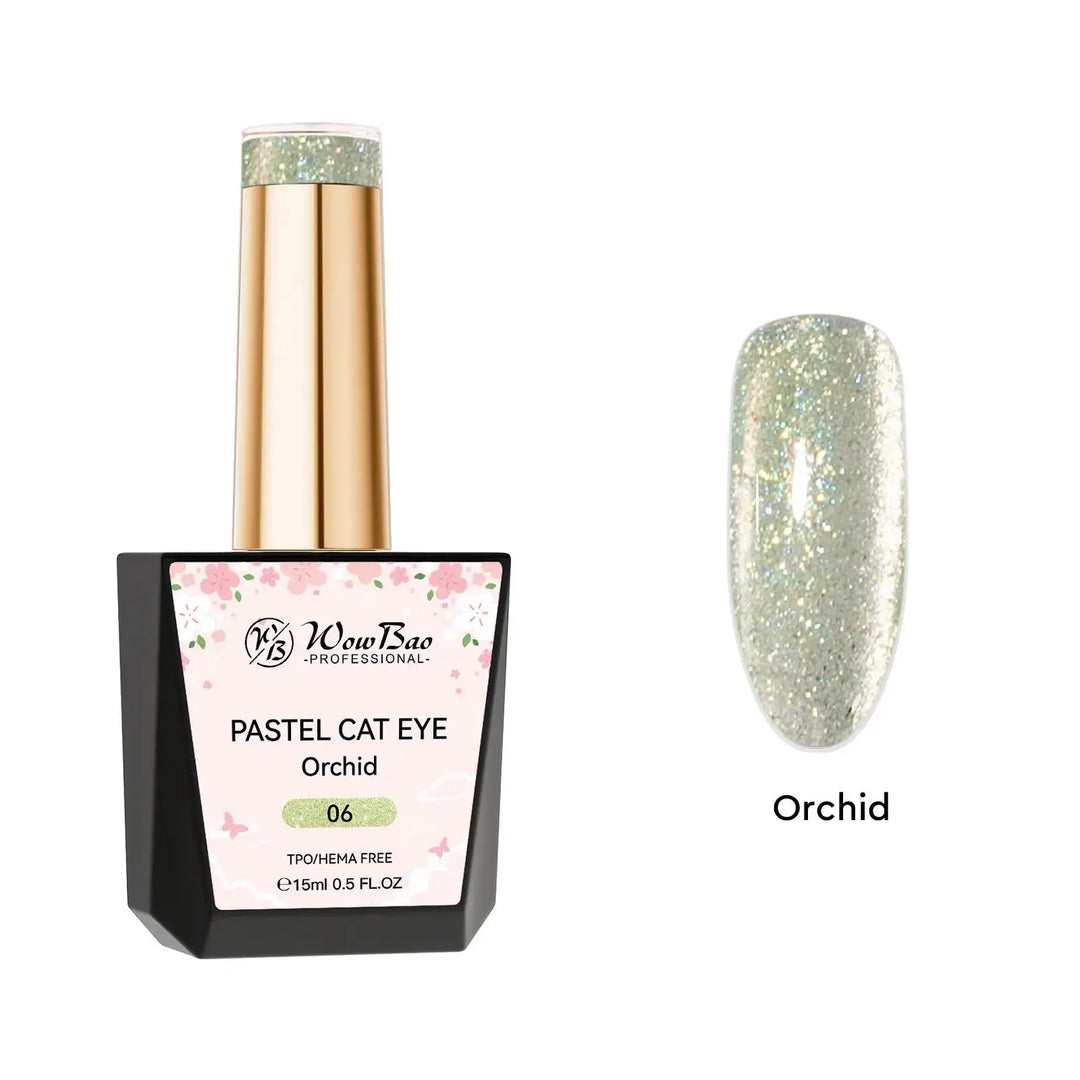 WowBao Pastel Cat Eye Set of 8 collection - TPO / Hema-Free Gel Polish 15ml WowBao Nails