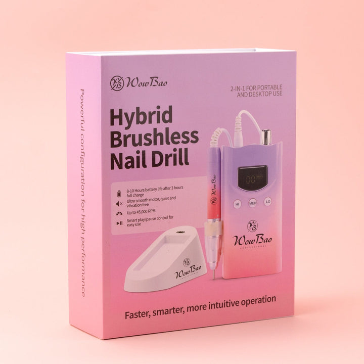 Professional Portable Hybrid Brushless E-File Nail Drill 45,000rpm 1 WowBao Nails