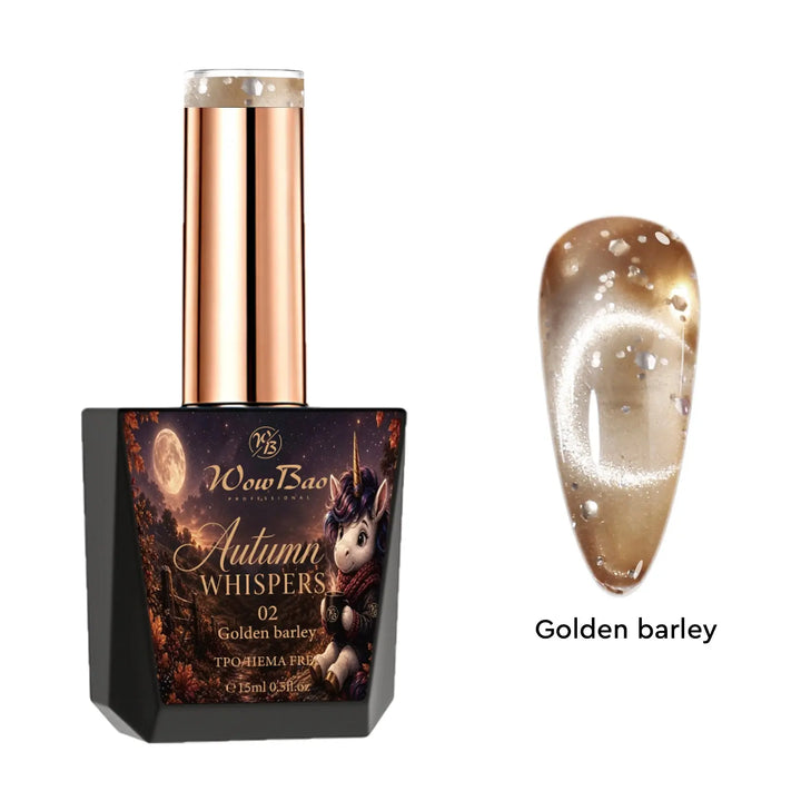 Autumn Whispers Cat Eye collection set of 9 includes colour chart- TPO / Hema-Free Gel Polish 15ml WowBao Nails