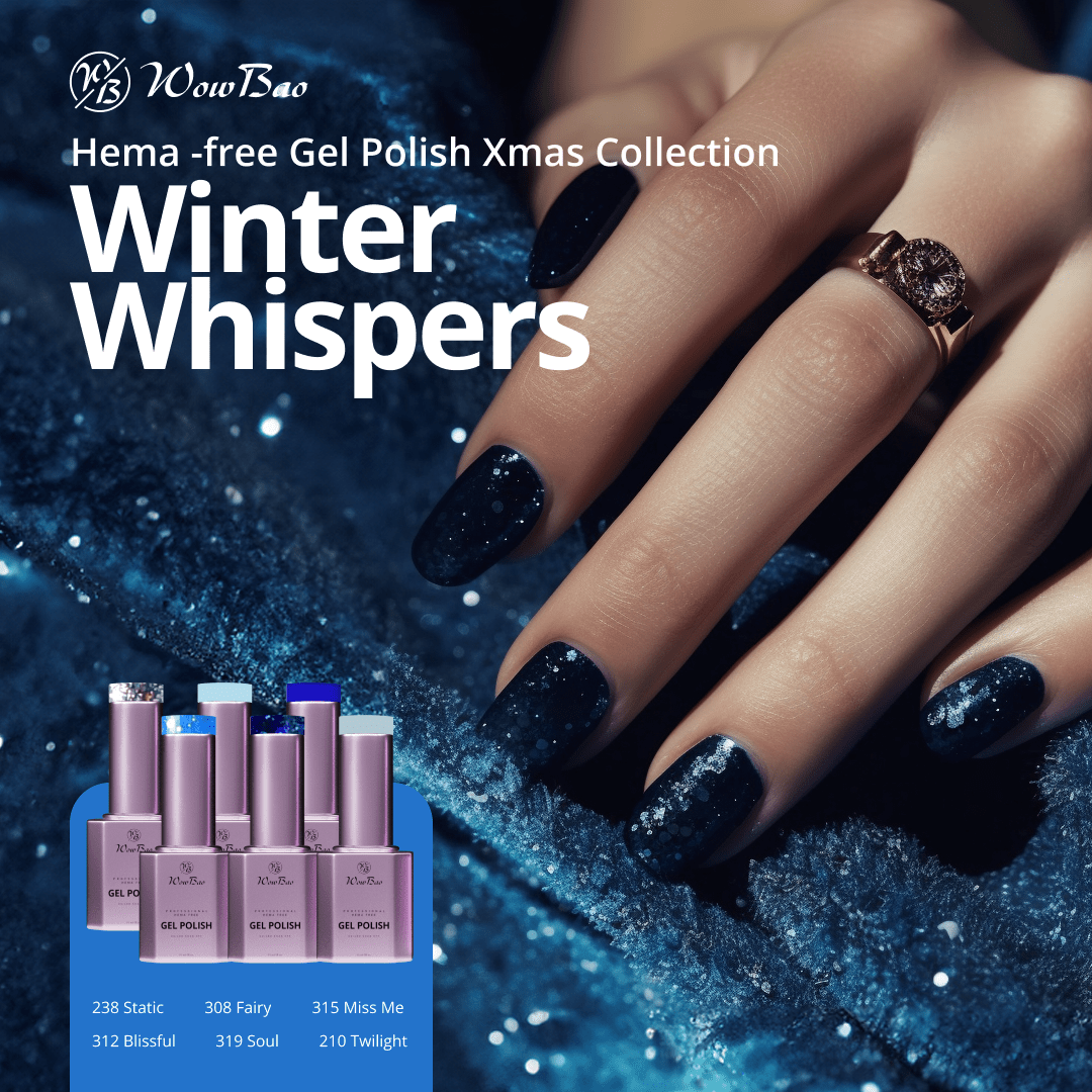 WowBao Nails Winter Whispers - set of 6 hema free Gel Polish