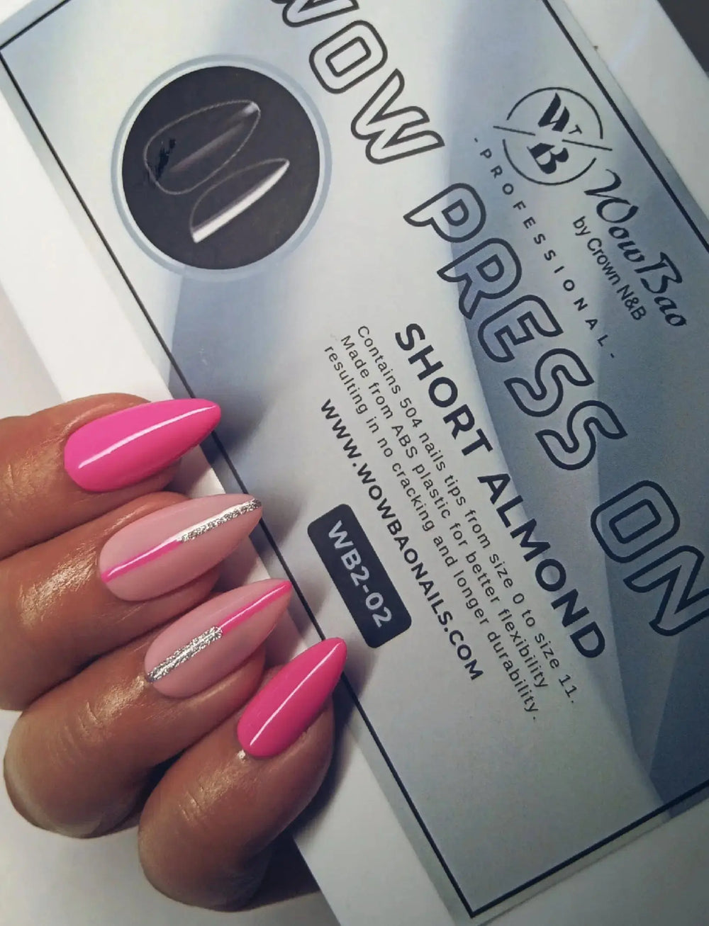 Wow Bao Nails Wow Press On Nail Tips | Short Almond WB2-02