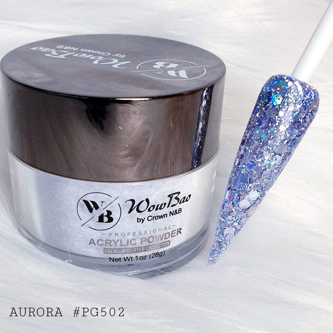 WowBao Nails 502 Aurora Acrylic powder Premium glitter