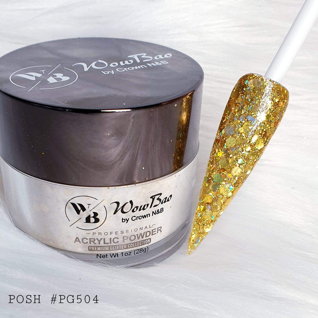 WowBao Nails 504 Posh, Acrylic powder Premium glitter