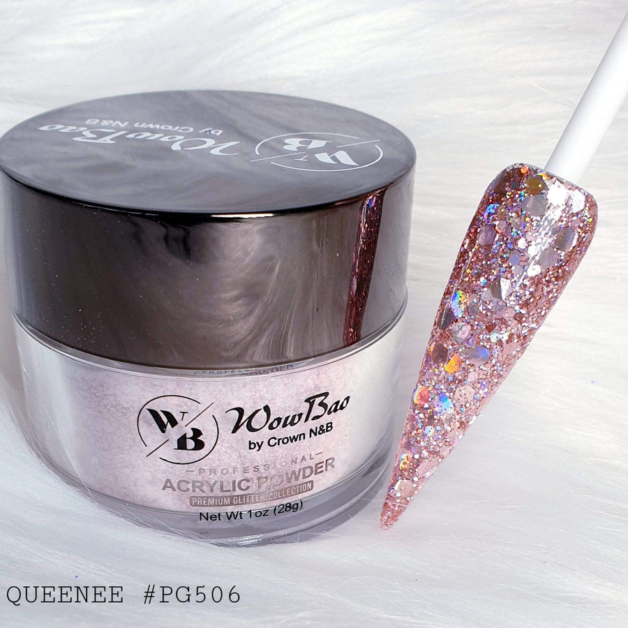 WowBao Nails 506 Queenee Acrylic powder Premium glitter