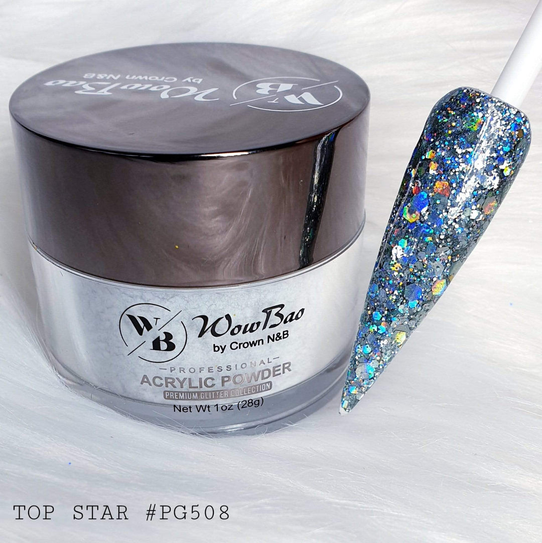 WowBao Nails 508 Top Stars Acrylic powder Premium glitter