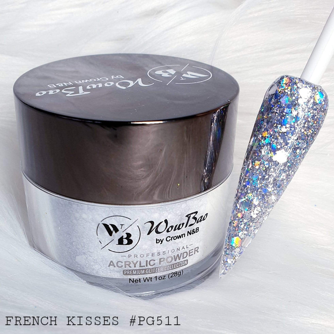 WowBao Nails 511 French Kisses Acrylic powder Premium glitter