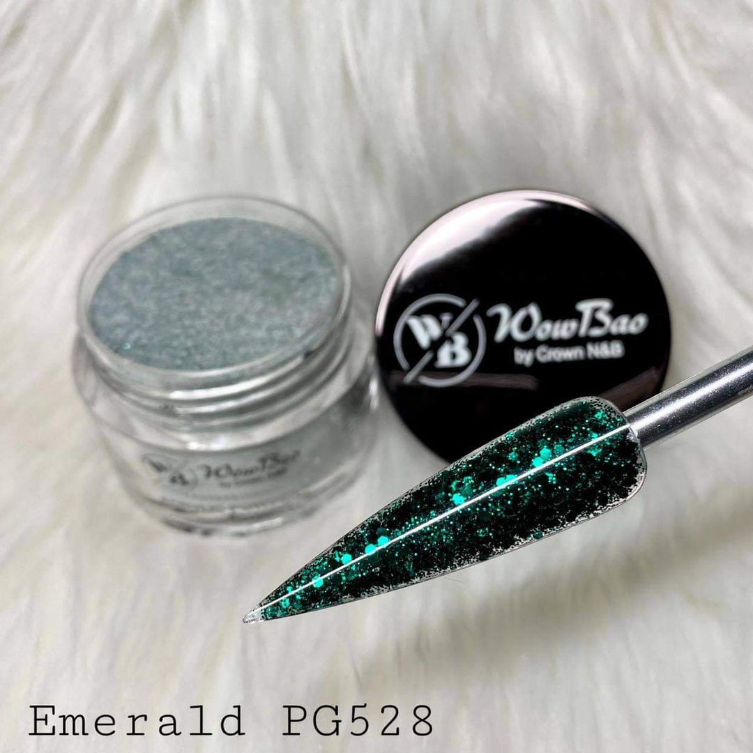 WowBao Nails 528 Emerald 1oz/28g Wowbao Acrylic Powder