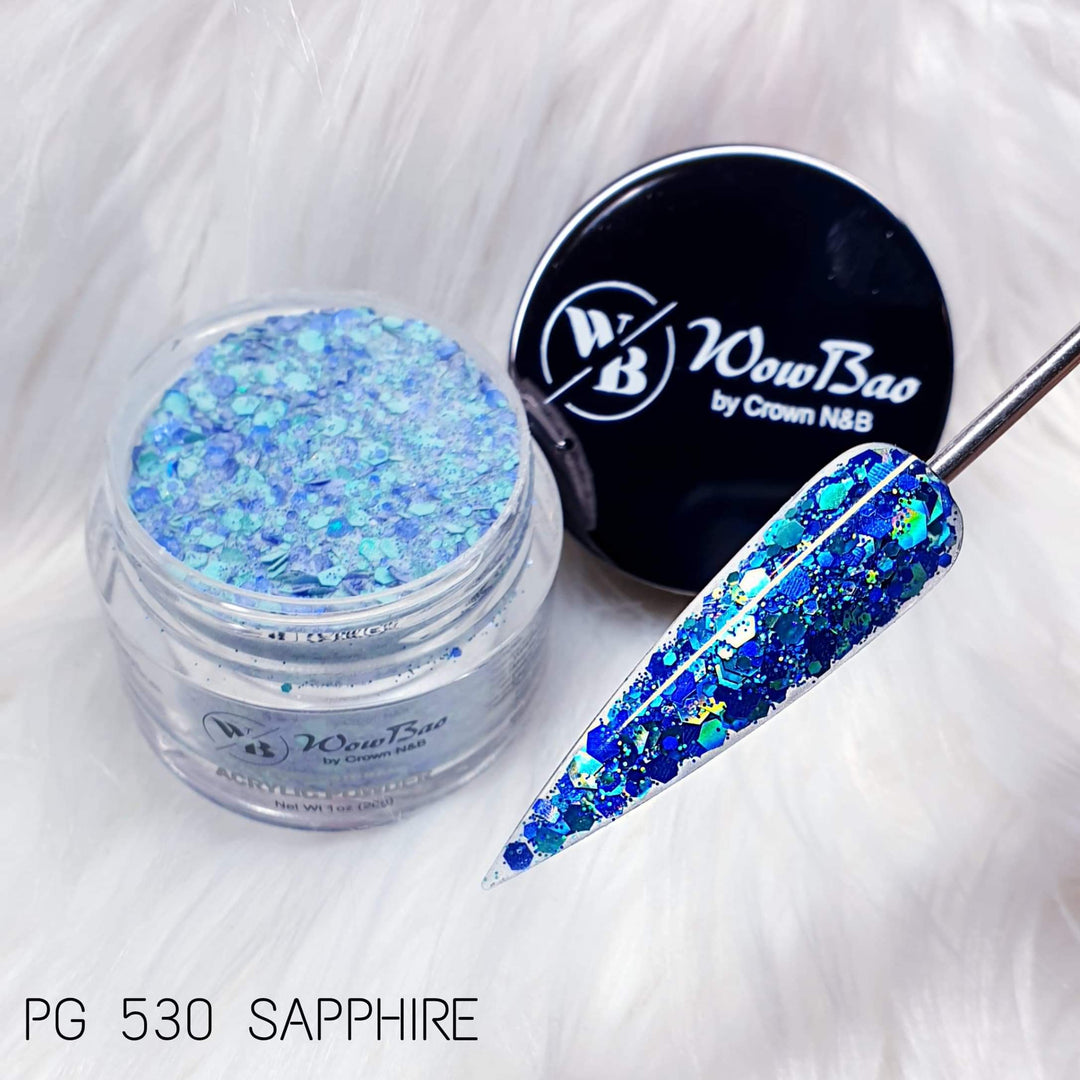 WowBao Nails 530 Sapphire 1oz/28g Wowbao Acrylic Powder