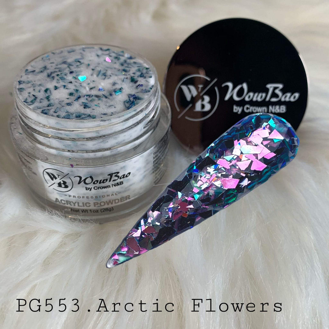 WowBao Nails 553 arctic flowers 1oz/28g wowbao acrylic powder