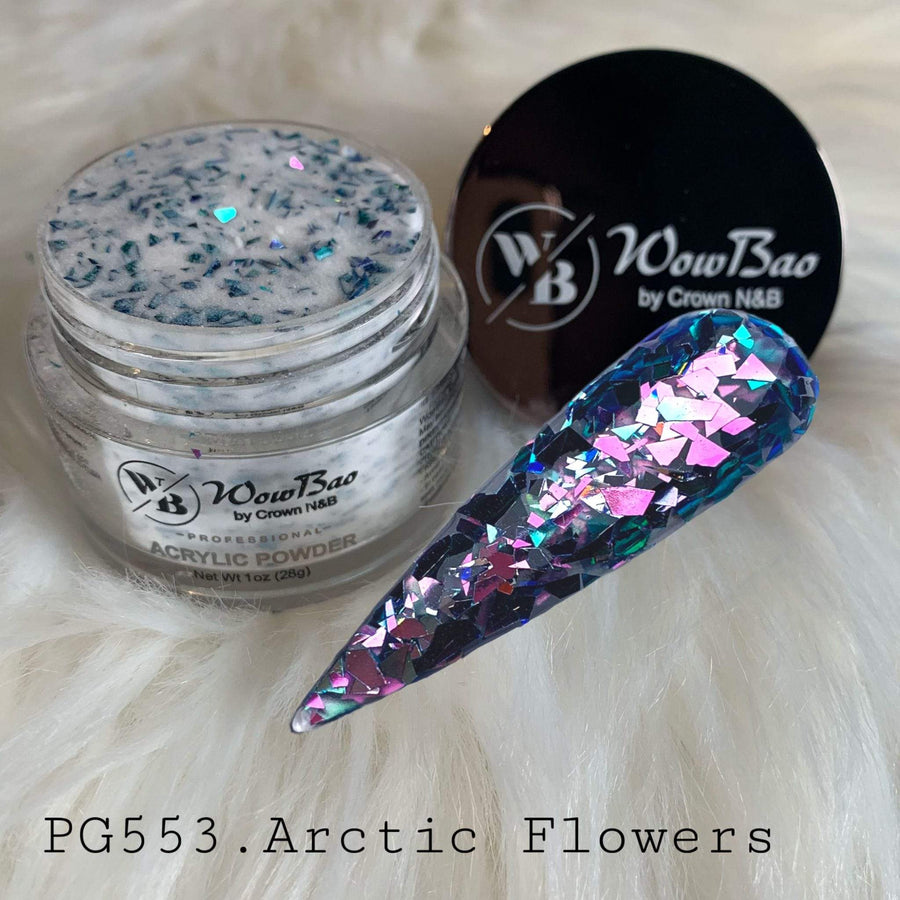 WowBao Nails 553 arctic flowers 1oz/28g wowbao acrylic powder