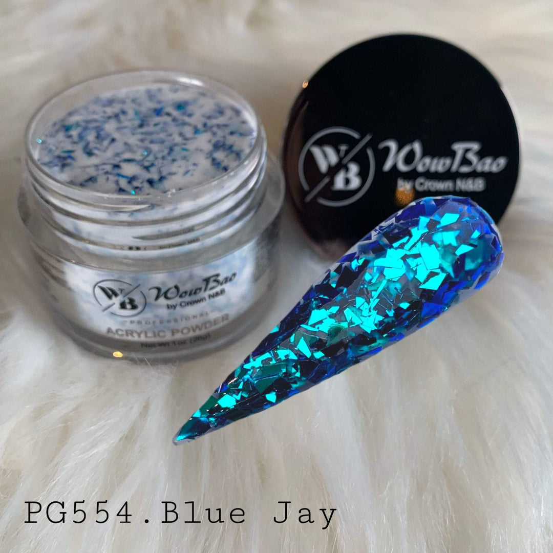 WowBao Nails 554 Blue Jay 1oz/28g wowbao acrylic powder