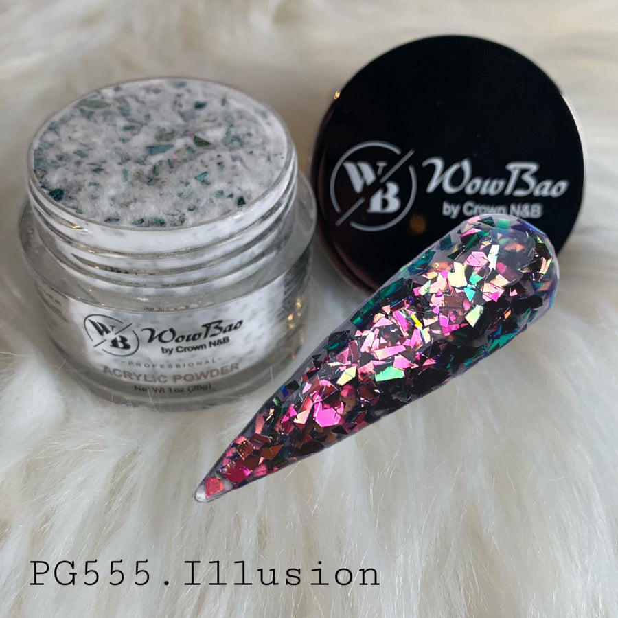 WowBao Nails 555 Illusion 1oz/28g wowbao acrylic powder
