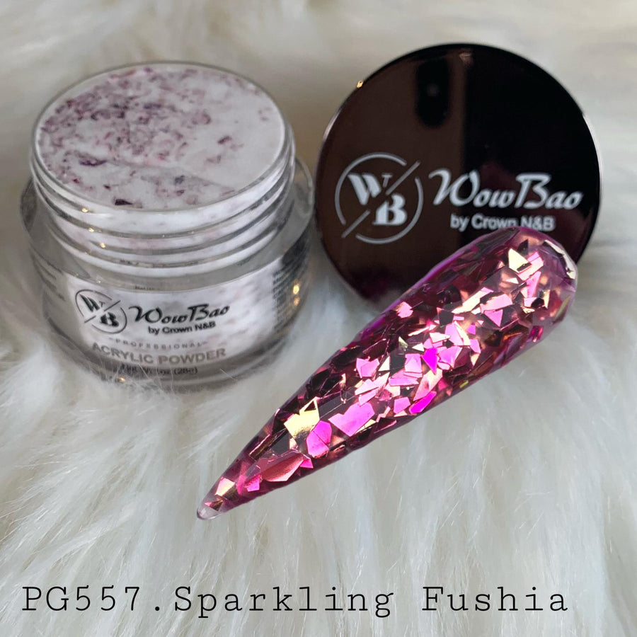 WowBao Nails 557 Sparkling Fushia 1oz/28g wowbao acrylic powder