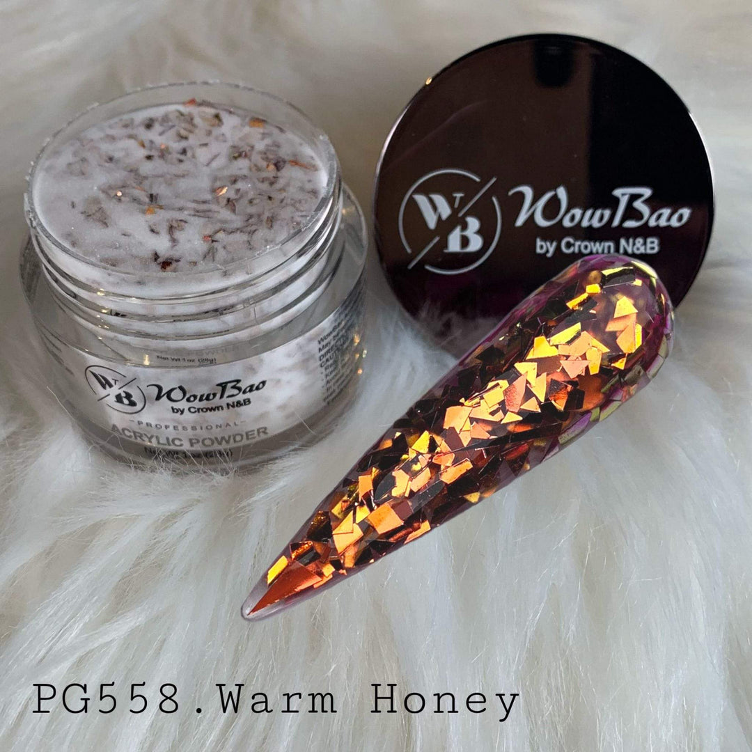 WowBao Nails 558 Warm Honey 1oz/28g wowbao acrylic powder