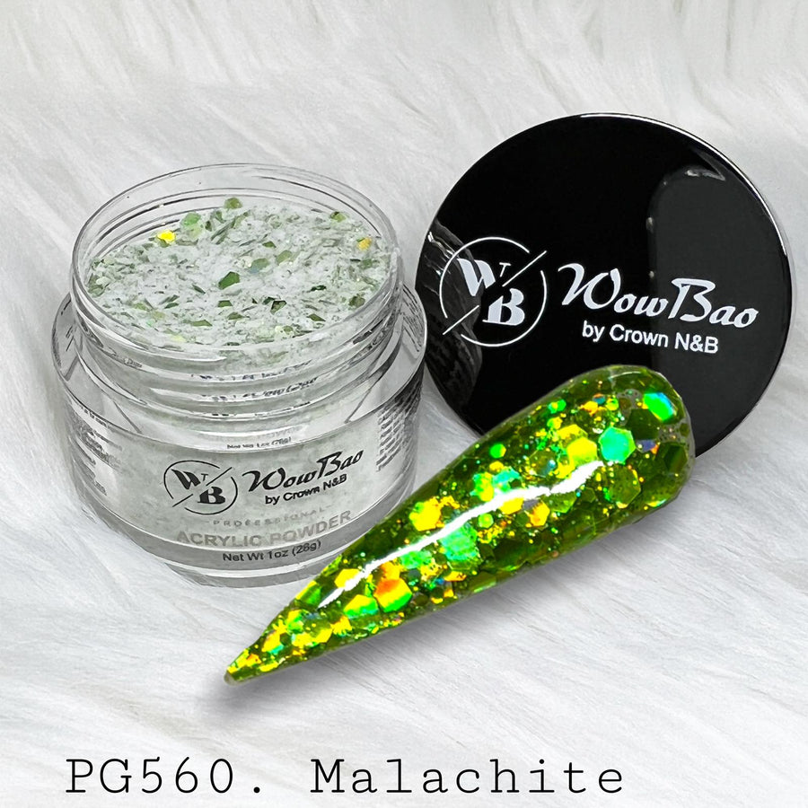 WowBao Nails 560 Malachite 1oz/28g wowbao acrylic powder