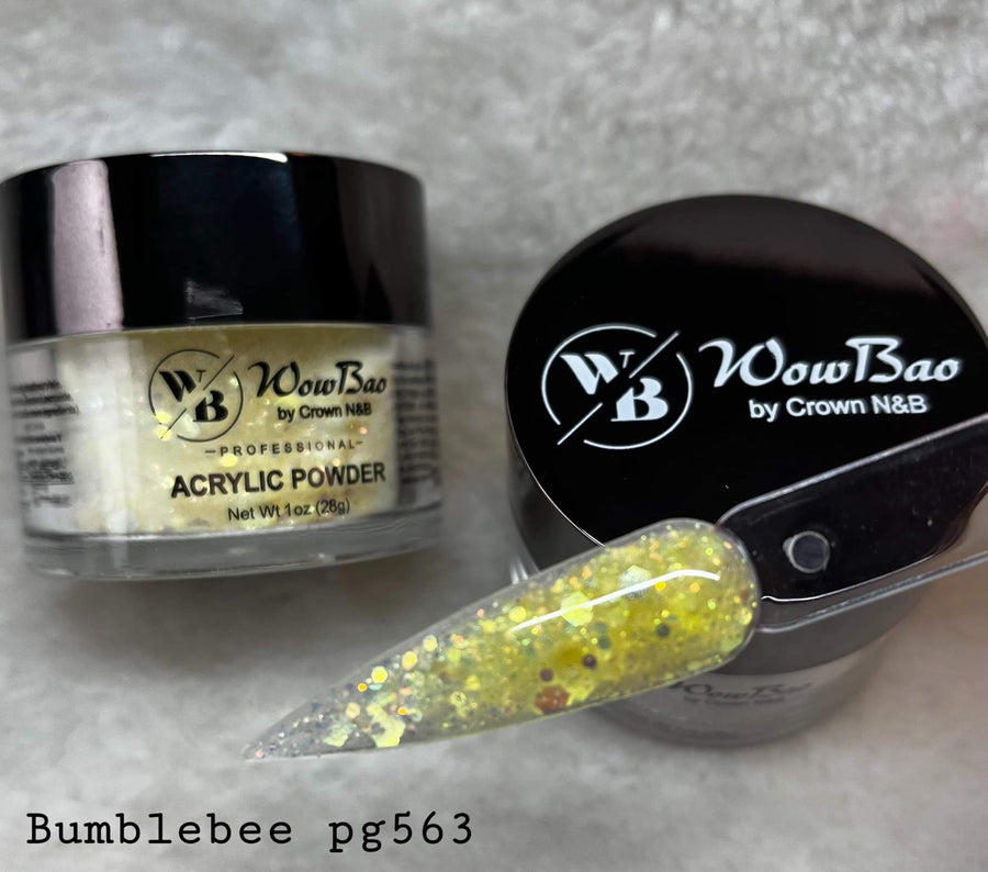 WowBao Nails 563 Bumblebee 1oz/28g wowbao acrylic powder