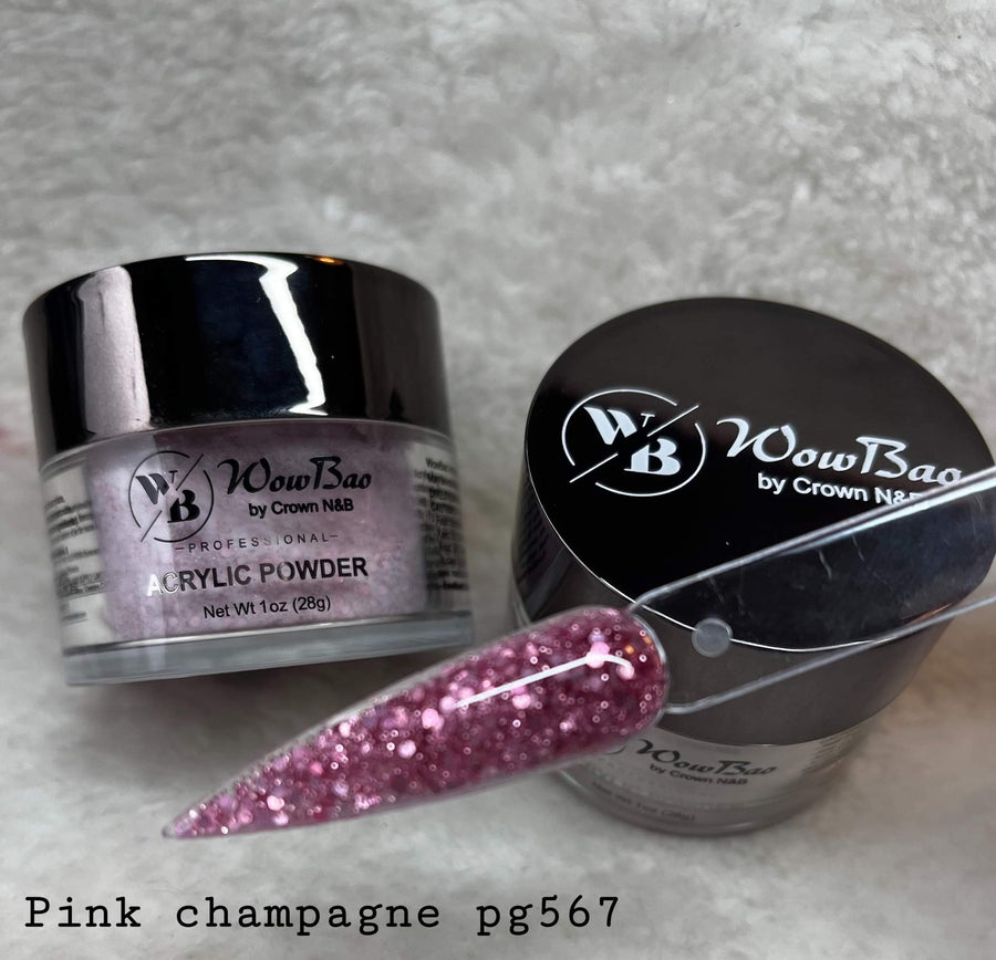 WowBao Nails 567 Pink Champagne 1oz/28g wowbao acrylic powder