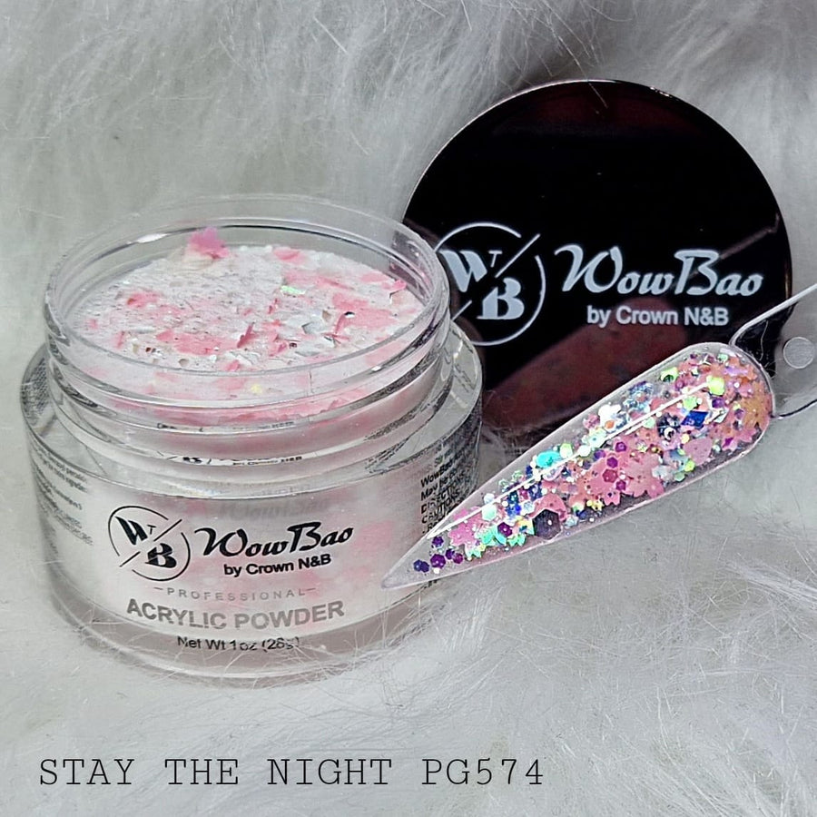 WowBao Nails 574 Stay The Night 1oz/28g Wowbao Acrylic Powder