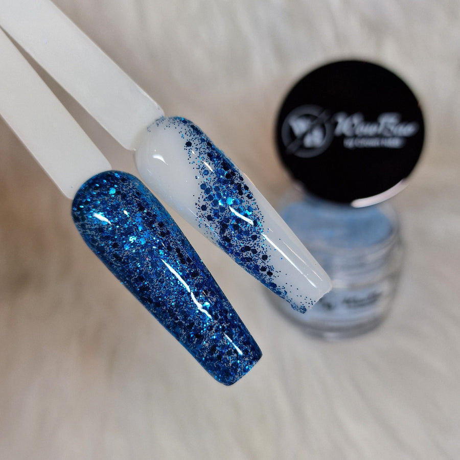 WowBao Nails 587 Blue Tinsel 1oz/28g Wowbao Acrylic Powder