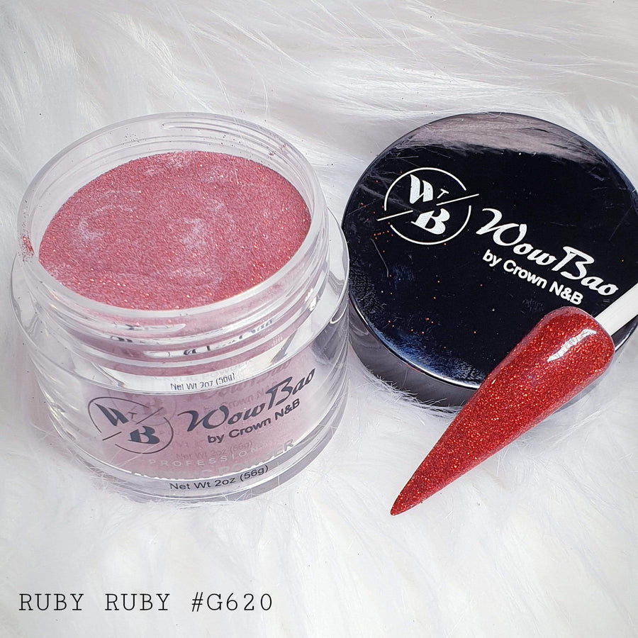 Wow Bao Nails 28g / 1oz 620 Ruby Ruby WowBao Acrylic Powder
