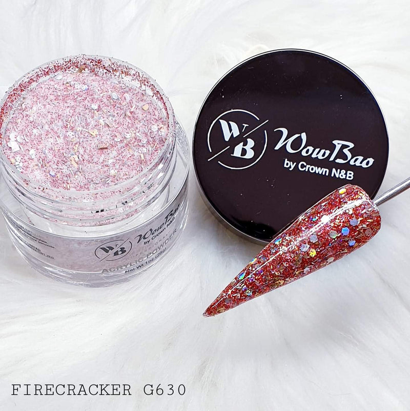 WowBao Nails 630 Firecracker 1oz/28g wowbao acrylic powder