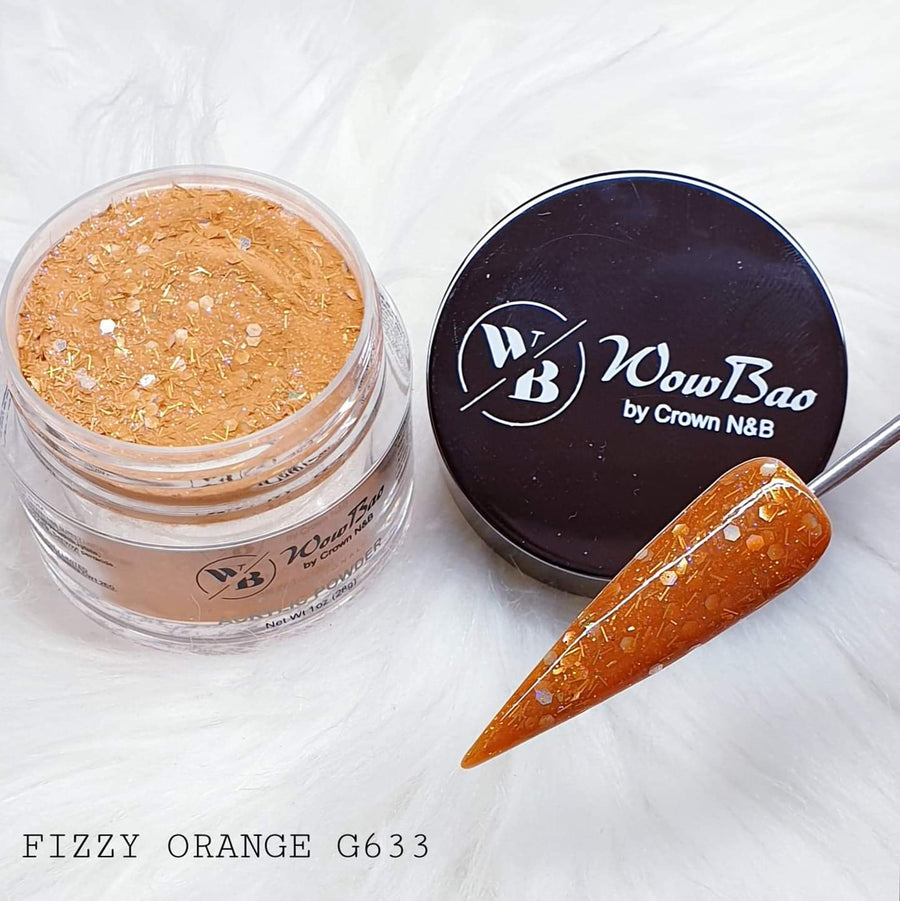 WowBao Nails 633 Fizzy Orange 1oz/28g wowbao acrylic powder