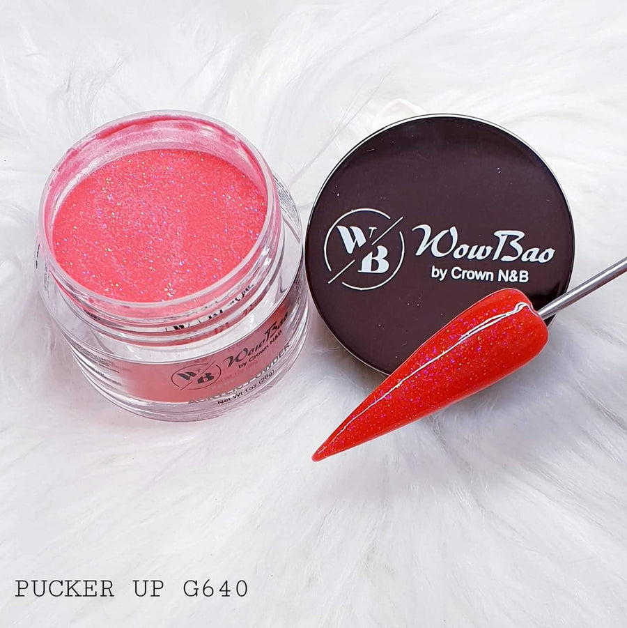 WowBao Nails 640 Pucker Up 1oz/28g wowbao acrylic powder